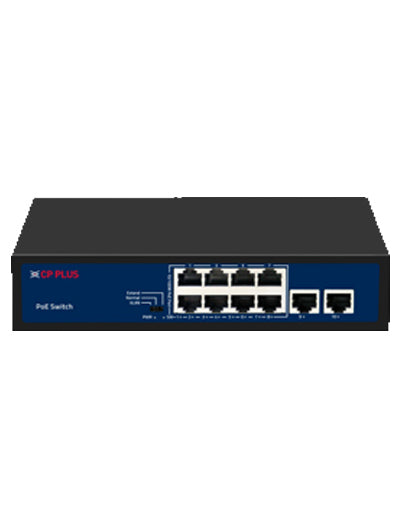 10 Ports Switch with 8 PoE Ports & 2 Uplink Ports | Networking Device | Halabh.com