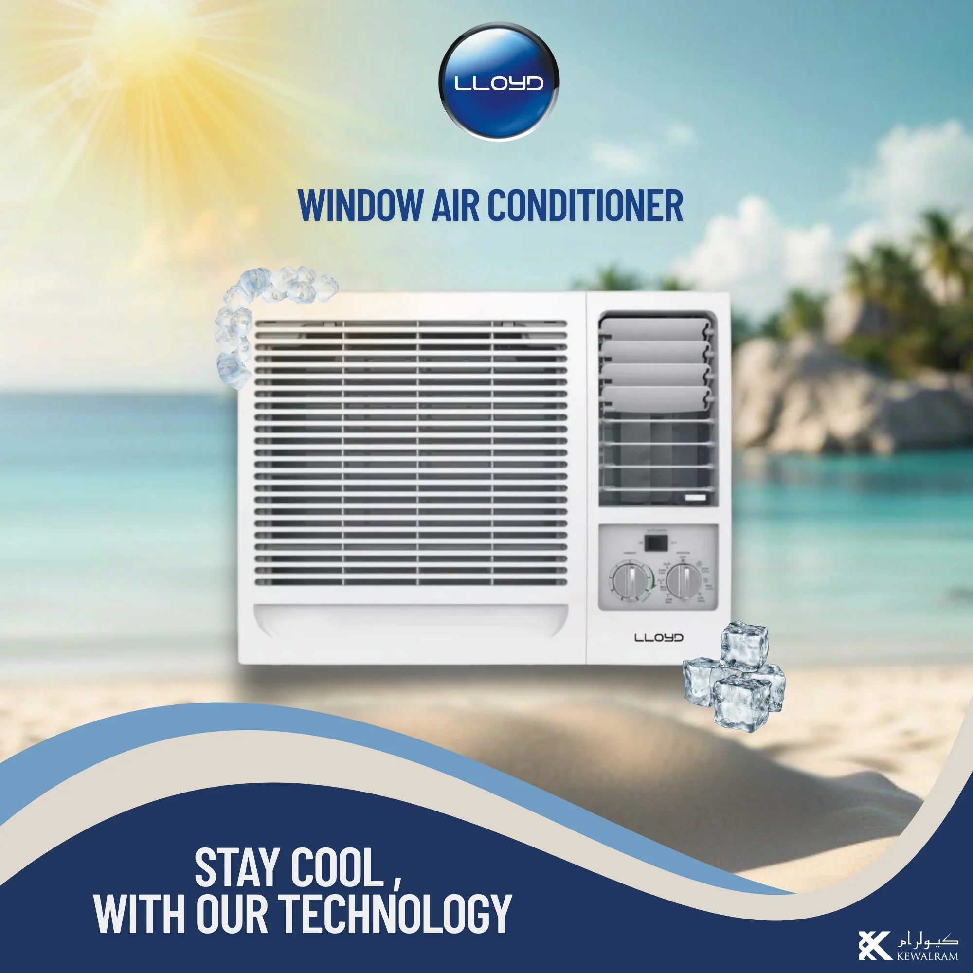 Lloyd 1.5 Ton Window Air Conditioner (AC), 6 Star Rating 18,500 BTU, GOW18B41TQCL
