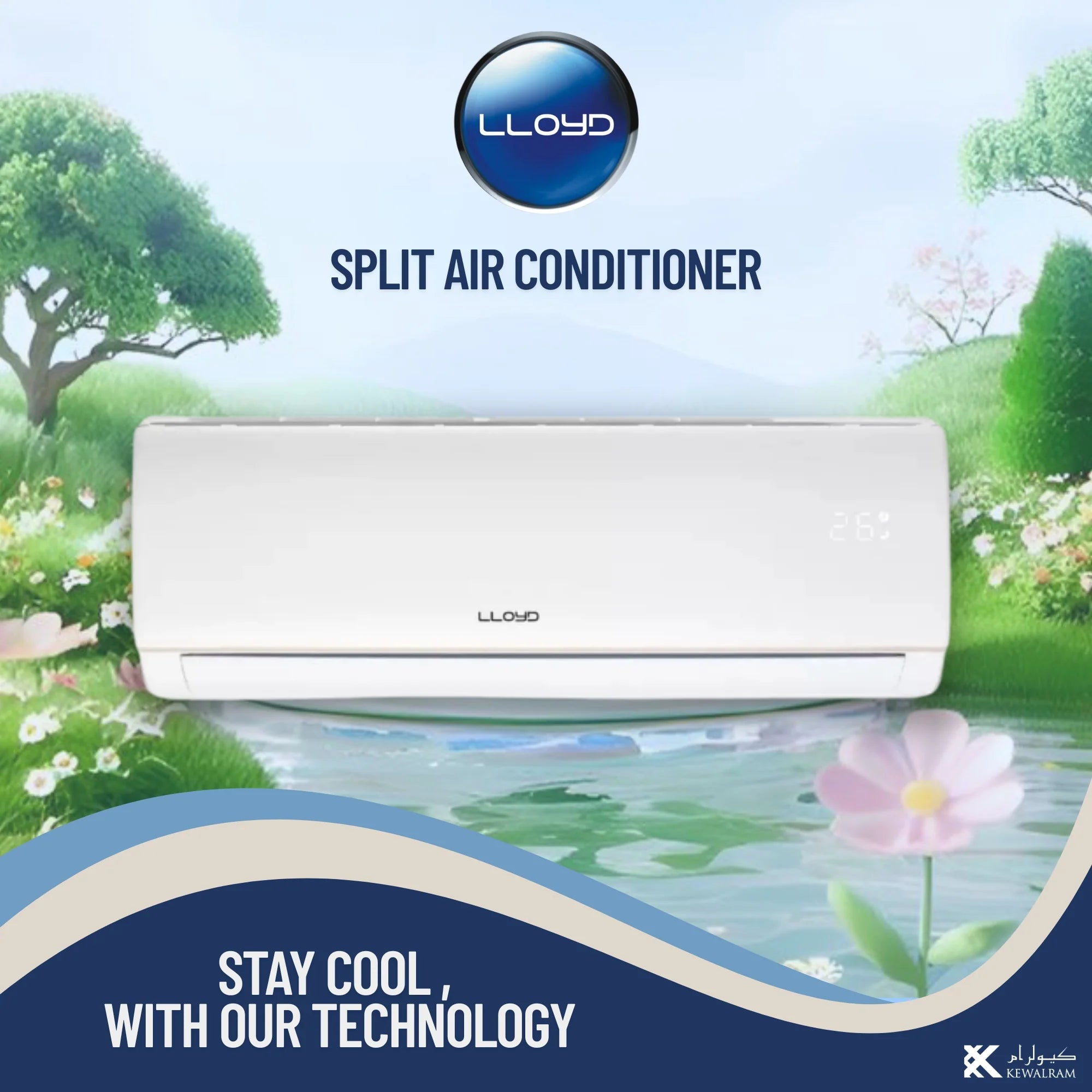 Lloyd 2.5 Tons Split Air Conditioner (AC), 6 Star Rating 28,000 BTU, GOS30B62TQCL