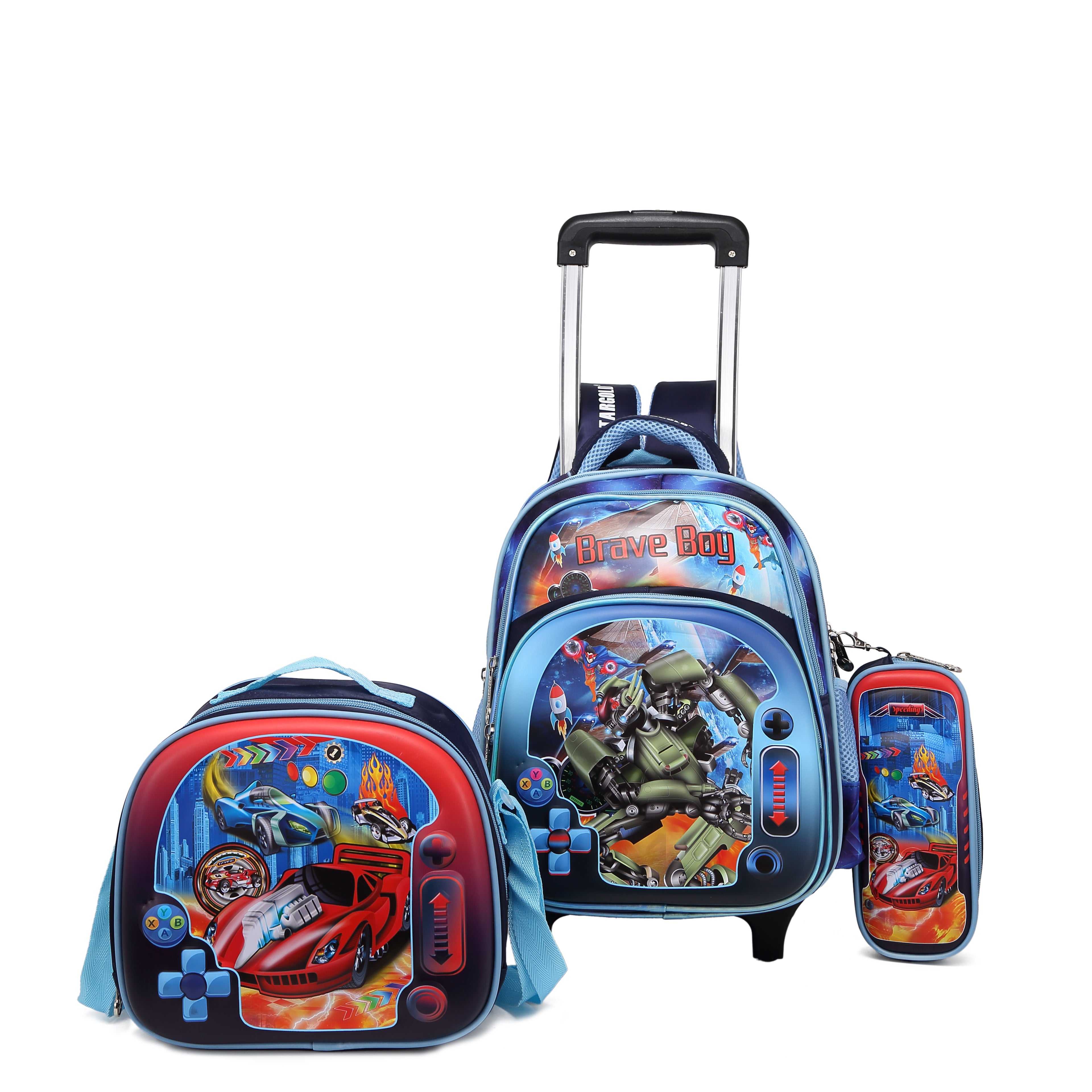 Stargold 14-Inch 3 Pcs Set Baby Backpack With Trolley