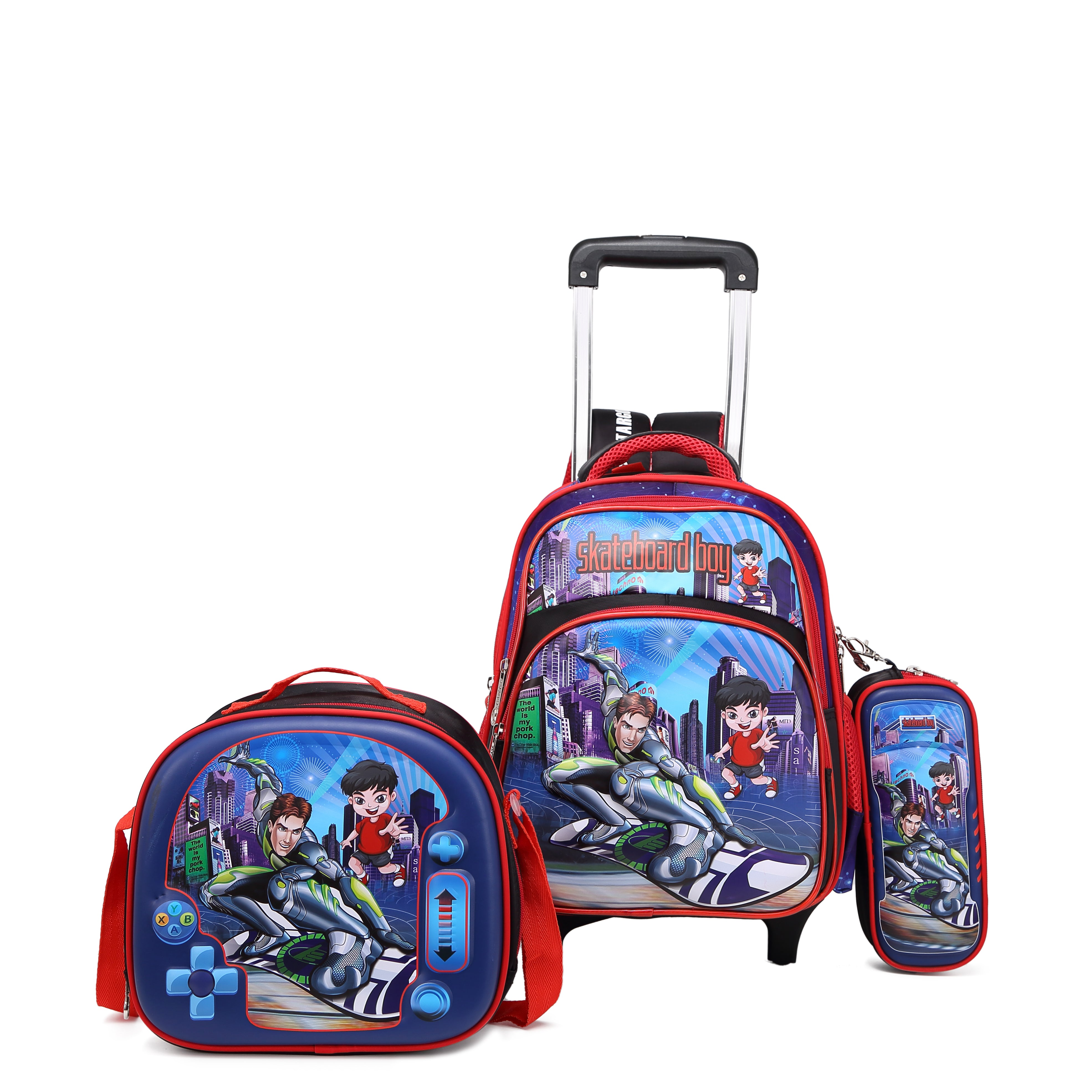 Stargold 14-Inch 3 Pcs Set Baby Backpack With Trolley