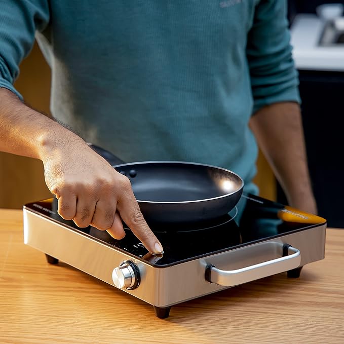 Krypton Digital Infrared Cooker 2200W, Black, KNIC6234