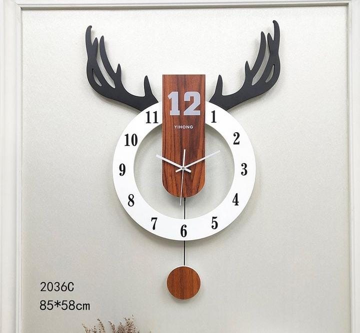 Acrylic Wall Clock Deer Horn Shape | Home Decor | Halabh.com