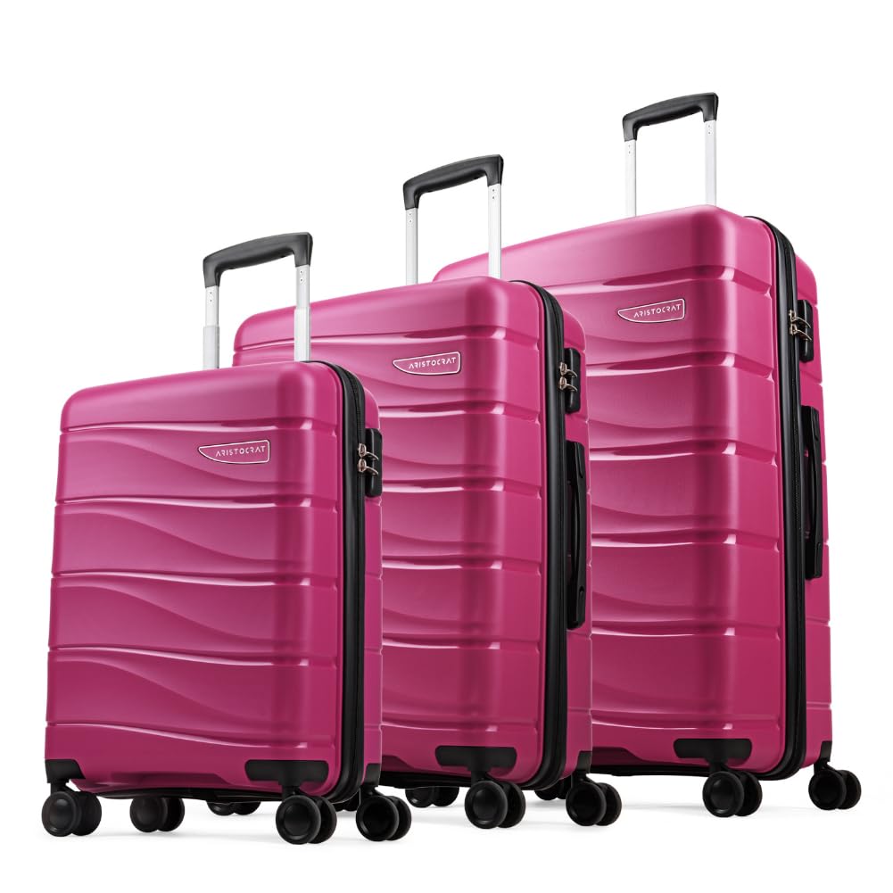 Aristocrat Hard Body Set of 3 Luggage 8-W STrolly | Trolley Bags | Halabh.com