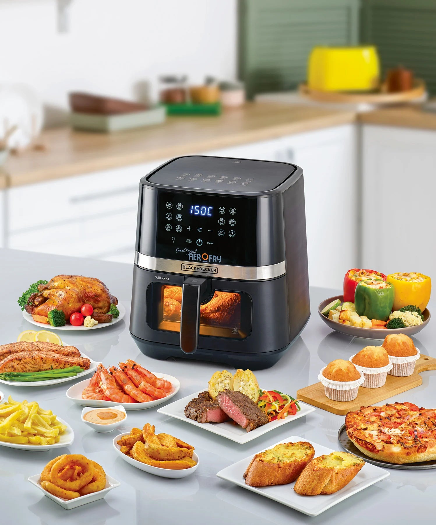 Black & Decker 12-In-1 Grand Digital Air fryer | Best Air Fryer in Bahrain | Kitchen Appliances | Halabh.com