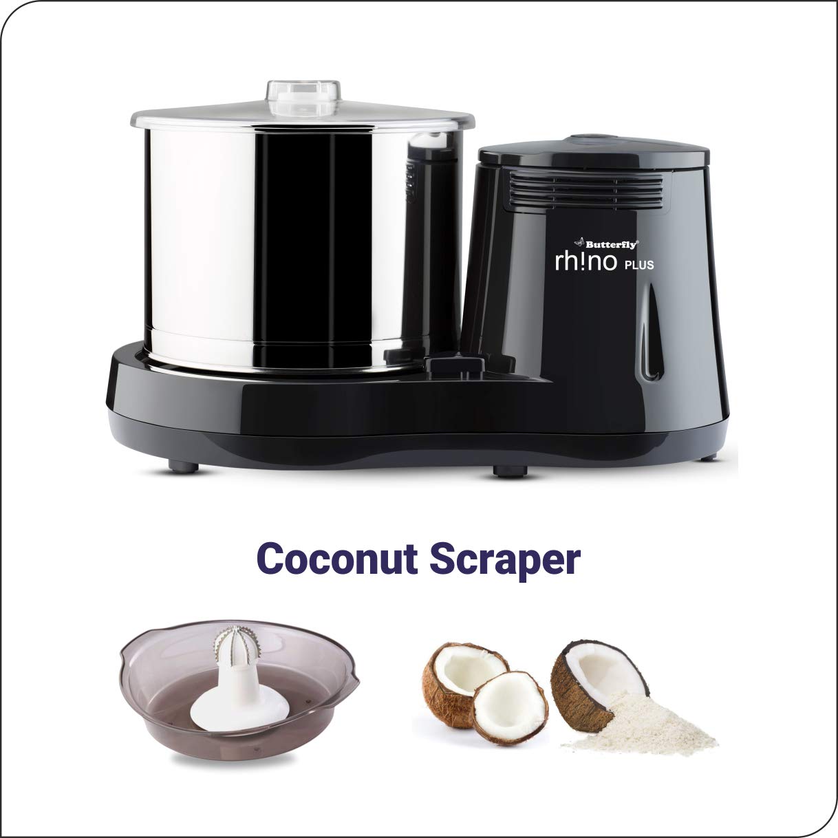 Butterfly Rhino Plus Wet Grinder 2L Grey 150W | Kitchen Appliance | Halabh.com
