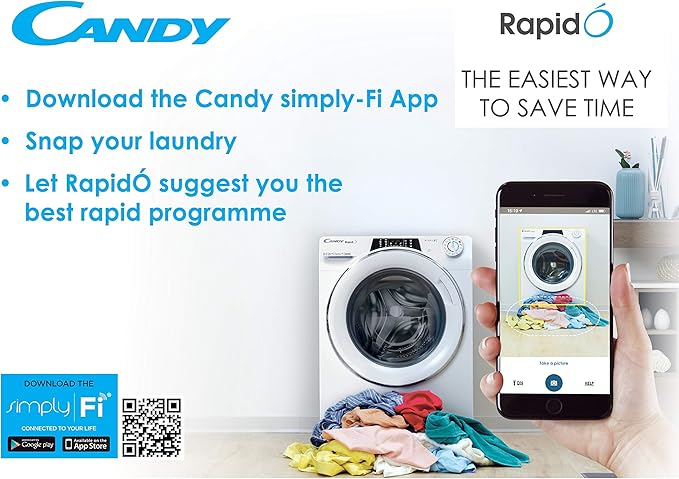 Candy Washer Dryer 9kg Wash 6kg Dry 1400rpm | Best Washer Dryer in Bahrain | Halabh.com