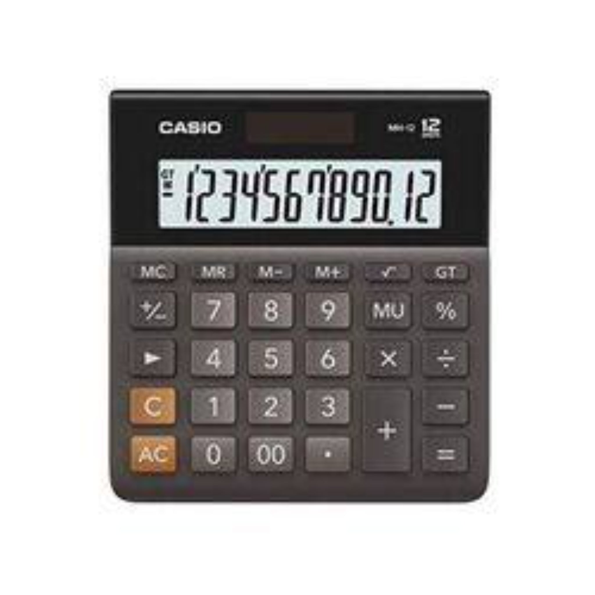 Casio 12-Digits Mini Desk Calculator Black/Grey | Best Calculator in Bahrain | Halabh.com