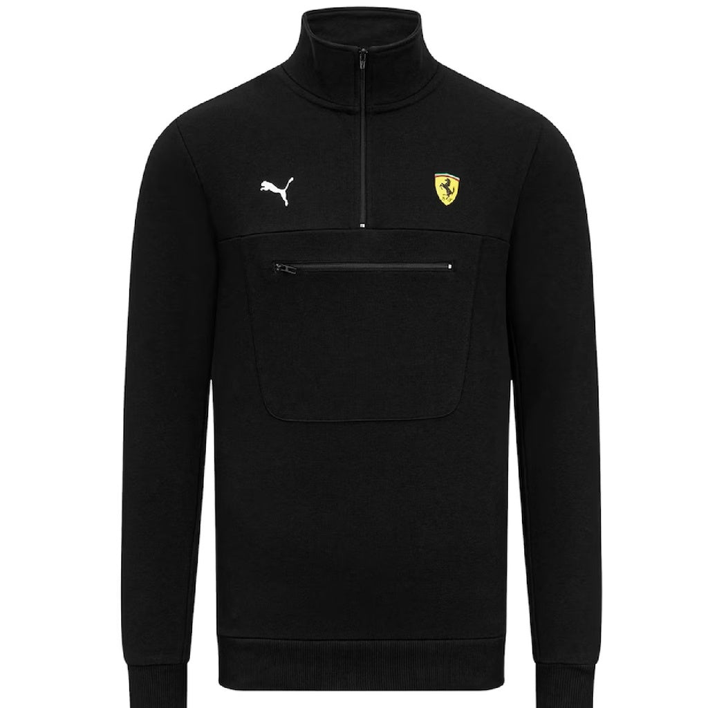 Ferrari SF Men's Quarter Zip Black | Best Men's Zippers Clothes in Bahrain | Halabh.com
