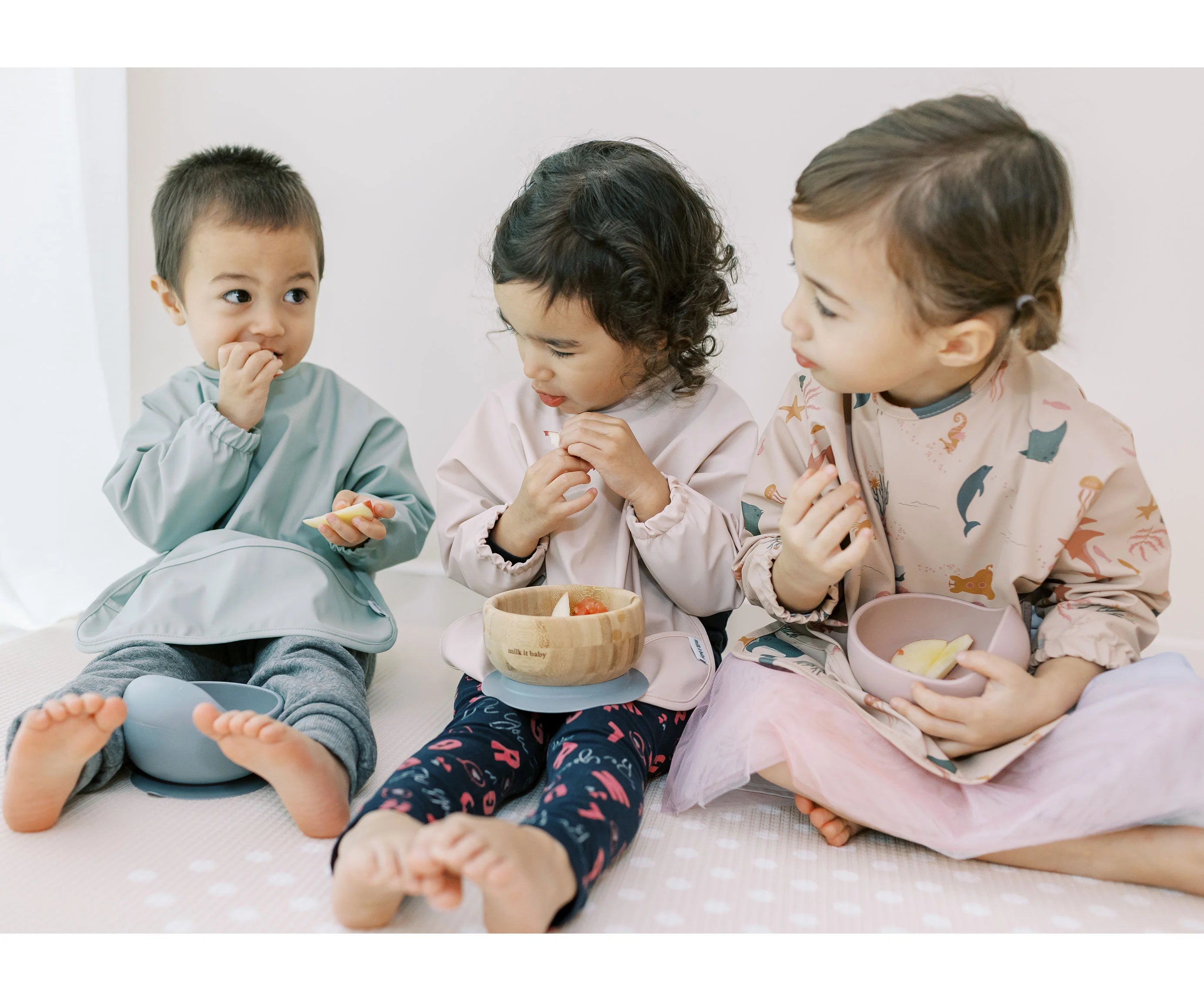 Milk It Baby Bamboo Suction Baby Bowl & Spoon Set Berry Blue - MI-BAMBBB003