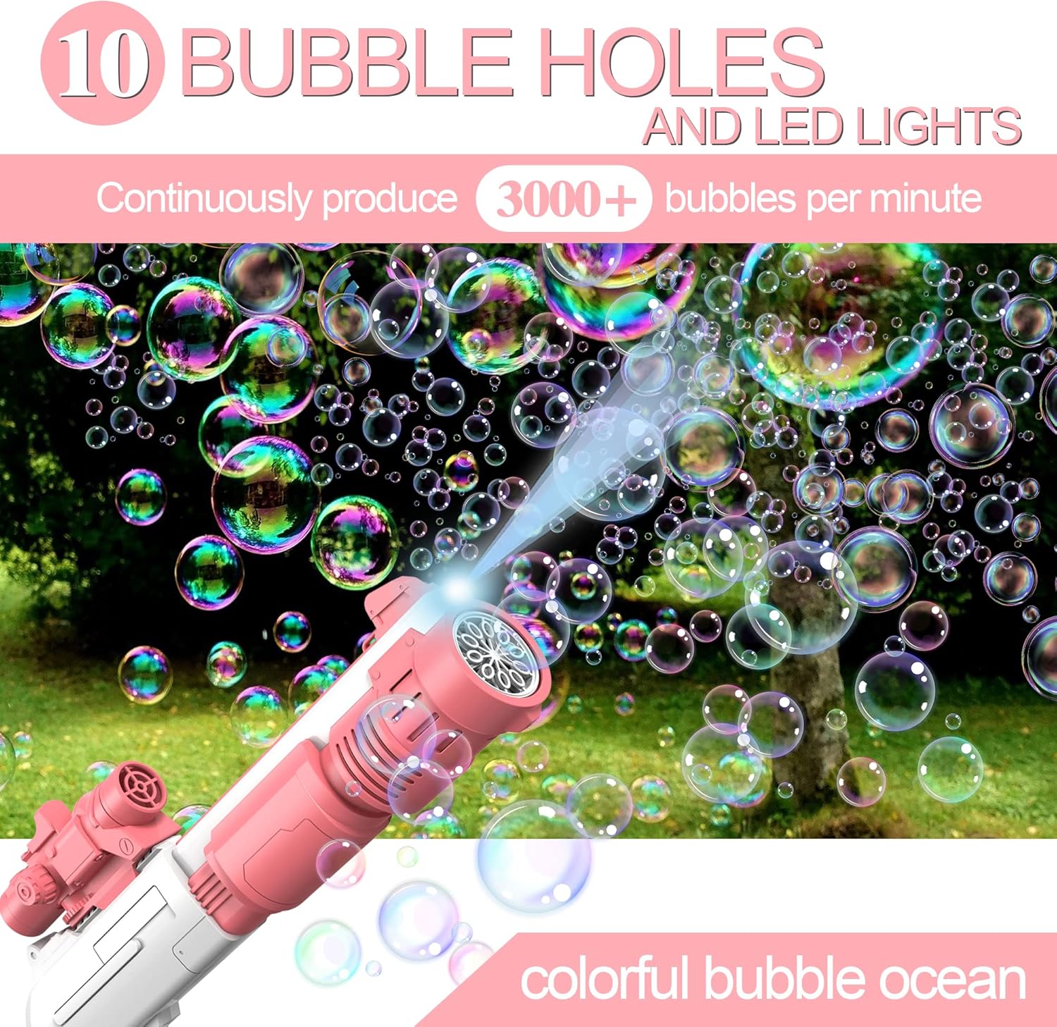Iberital Bubble Guns for Kids 3000+ Bubbles | Best Bubble Guns in Bahrain | Halabh.com