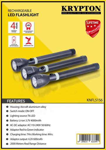 Krypton Rechargeable Led Flash Light 3PCS | Emergency & Camping Lights | Halabh.com