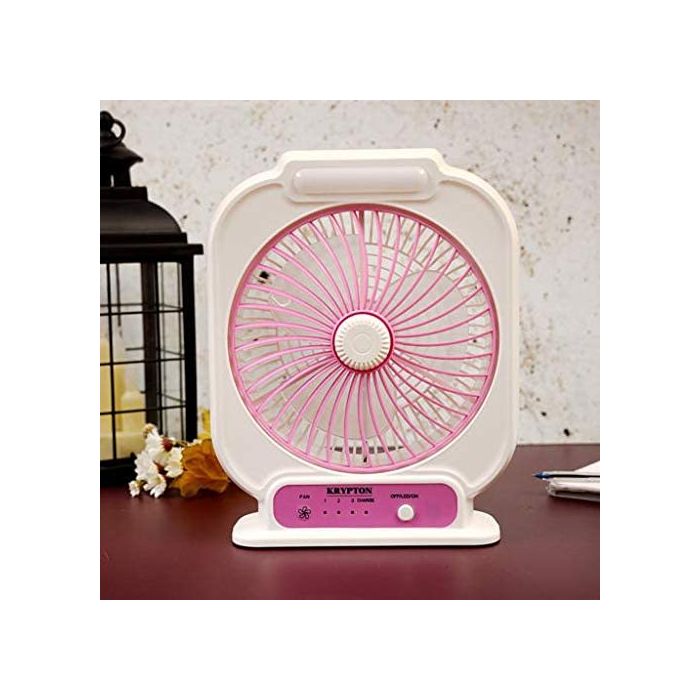 Krypton Rechargeable Mini Table Fan White | Home Appliances & Electronics | Halabh.com