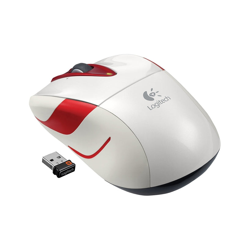 Logitech M525 Wireless Optical Mouse | Color Red & White | Best Computer Accessories in Bahrain | Halabh
