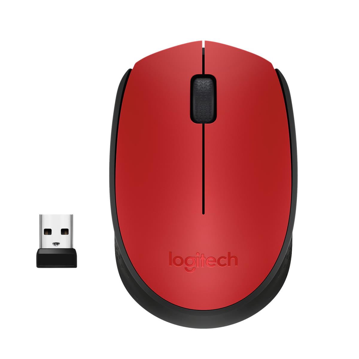 Logitech Wireless Mouse | M171 | Gaming Mouse | Gaming Accessories | Color Red | Best Computer Accessories in Bahrain | Halabh