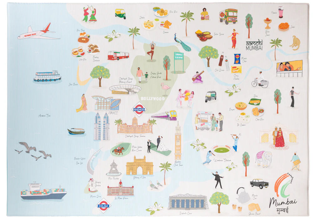 Mumbai City Reversible Playmat | Best Baby Ply Mats in Bahrain | Halabh.com