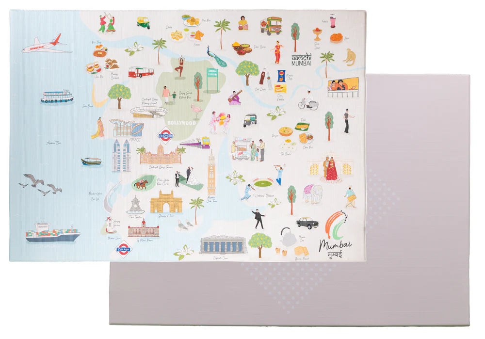 Mumbai City Reversible Playmat | Best Baby Ply Mats in Bahrain | Halabh.com