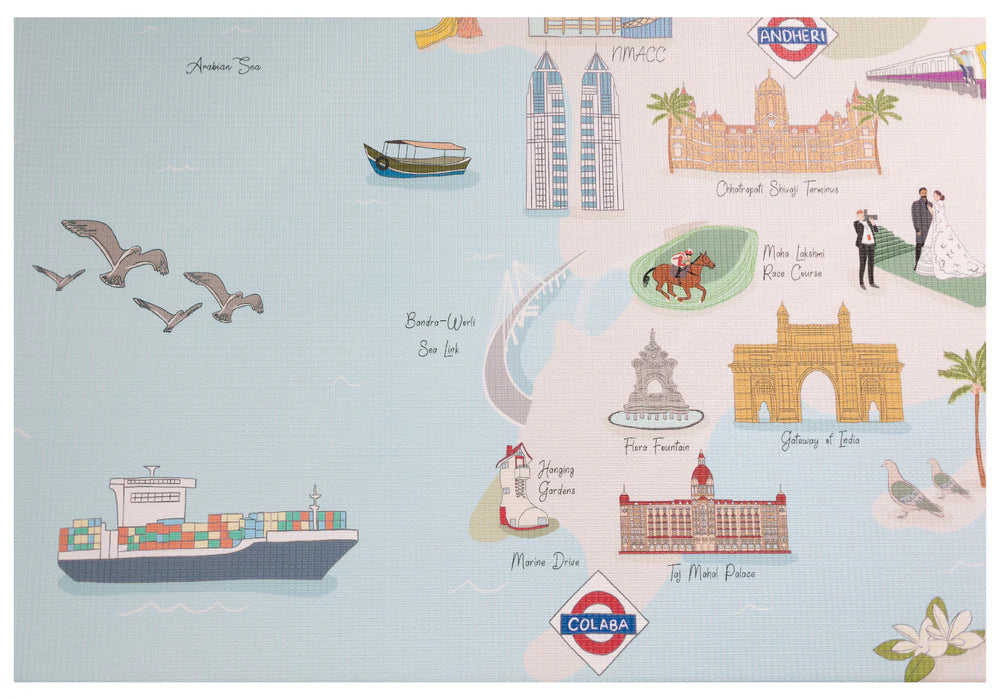 Mumbai City Reversible Playmat | Best Baby Ply Mats in Bahrain | Halabh.com