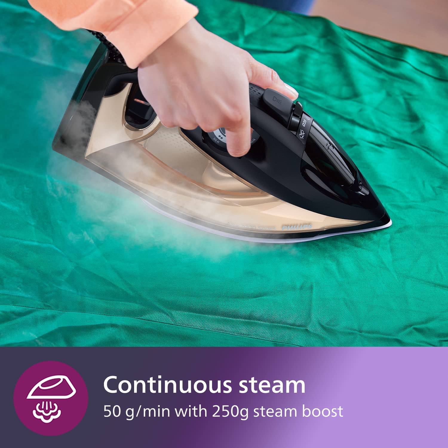 Philips 7000 Series Steam Iron 2800W Black/Gold | Home Appliances & Electronics | Halabh