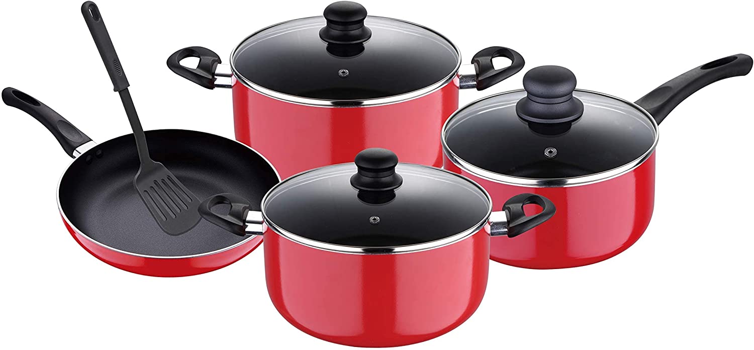 Royalford Cookware Set | 8 Pcs | Aluminium Made | Best Kitchen Appliances in Bahrain | Halabh