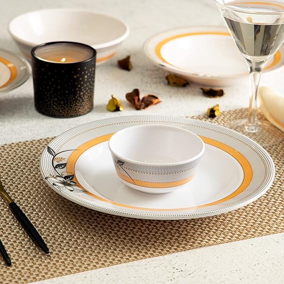 Royalford Melamine Ware Dinner 20 pcs Set White | Best Dinner Sets in Bahrain | Halabh.com