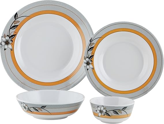 Royalford Melamine Ware Dinner 20 pcs Set White | Best Dinner Sets in Bahrain | Halabh.com