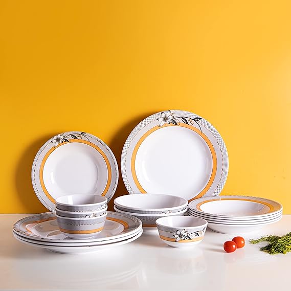 Royalford Melamine Ware Dinner 20 pcs Set White | Best Dinner Sets in Bahrain | Halabh.com