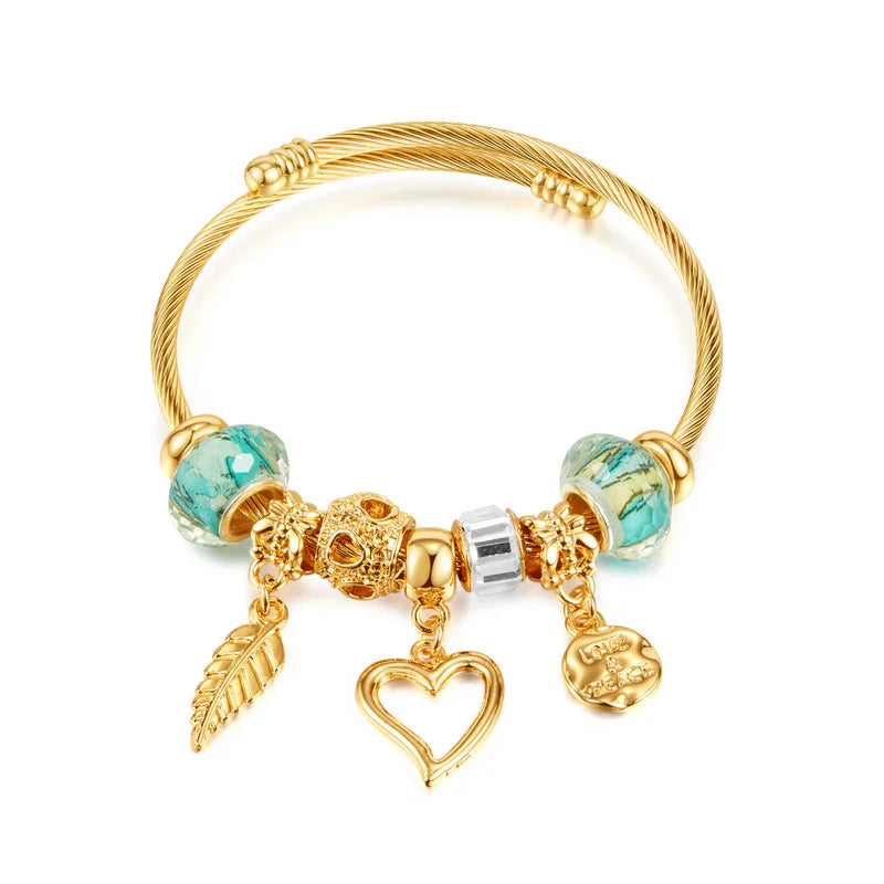 Lee Cooper Women's Bracelet - Gold/Blue, LC.B.01903.190