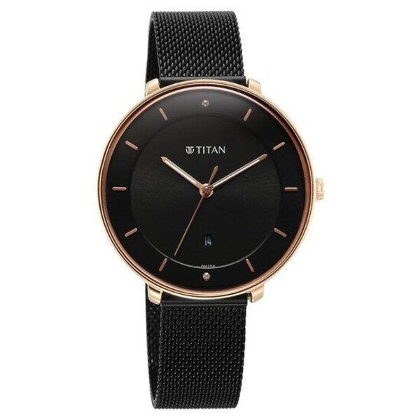 Titan Noir Dial Metal Strap for Women's Watch | Best Women's Watches in Bahrain | Watches & Accessories | Halabh.com