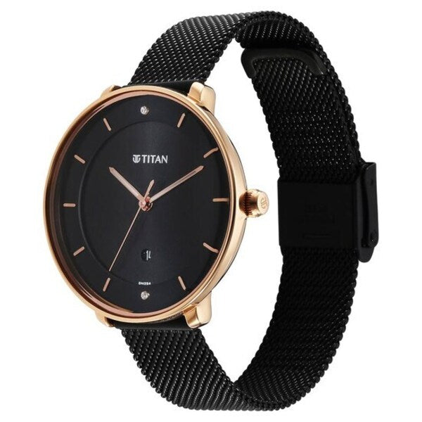 Titan Noir Dial Metal Strap for Women's Watch | Best Women's Watches in Bahrain | Watches & Accessories | Halabh.com