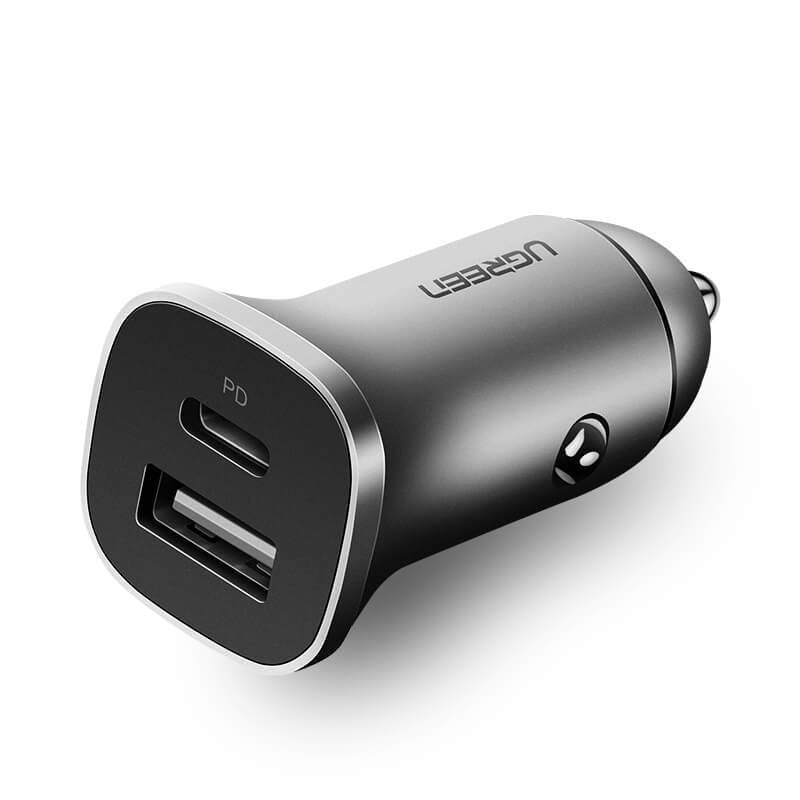 Ugreen Car Charger USB Type C / USB 24W | Mobile Accessories | Halabh.com
