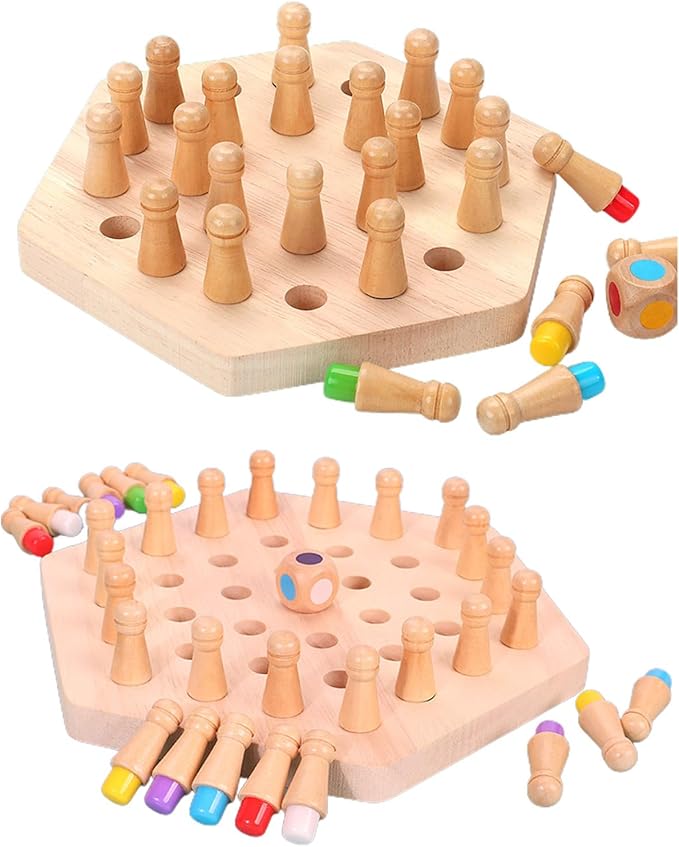 Wooden Memory Match Stick Chess Game Brain Teaser Toy | Best Baby Toys in Bahrain | Halabh.com