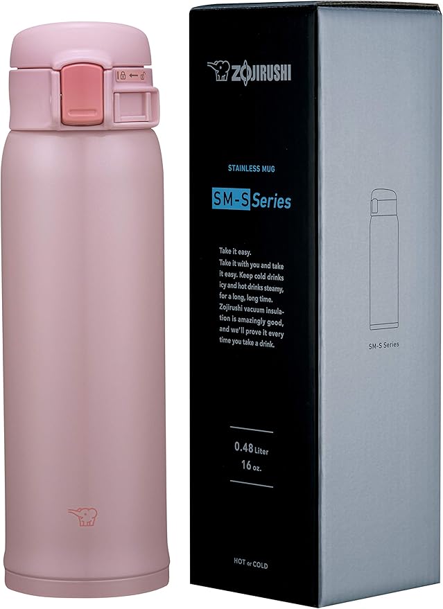 Zojirushi Stainless Mug 16-Ounce - Pearl Pink | Best Water Bottles in Bahrain | Stationary & Crafts | Halabh.com