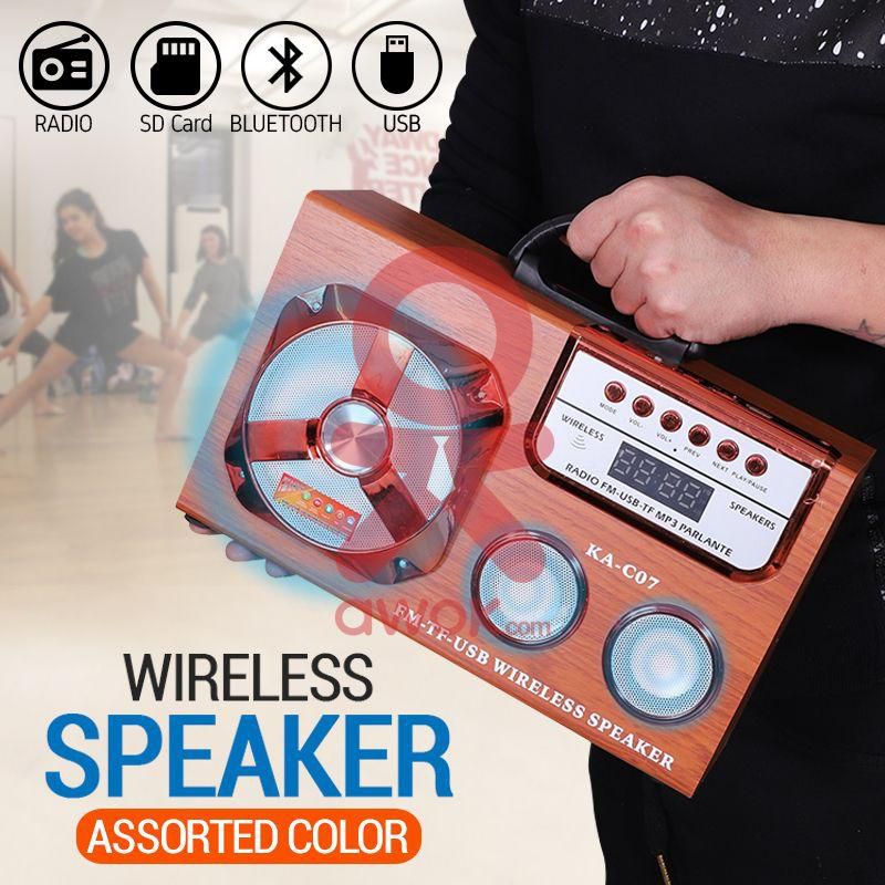 TR Rechargeable Wireless Bluetooth Speaker Support MP3 FM Radio