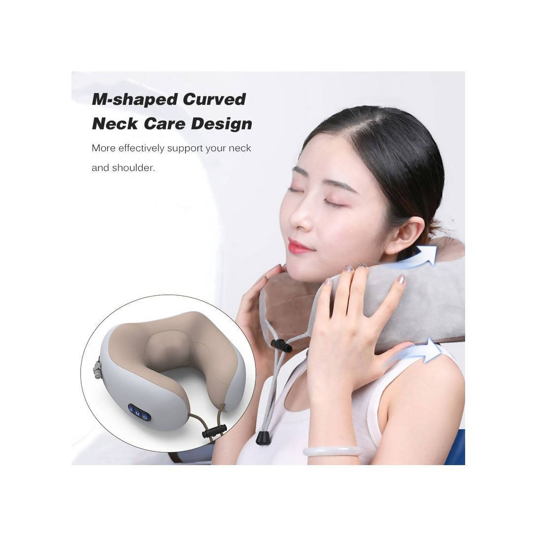 Kivisin U Shaped Massage Pillow Household Neck Massager Color Pink