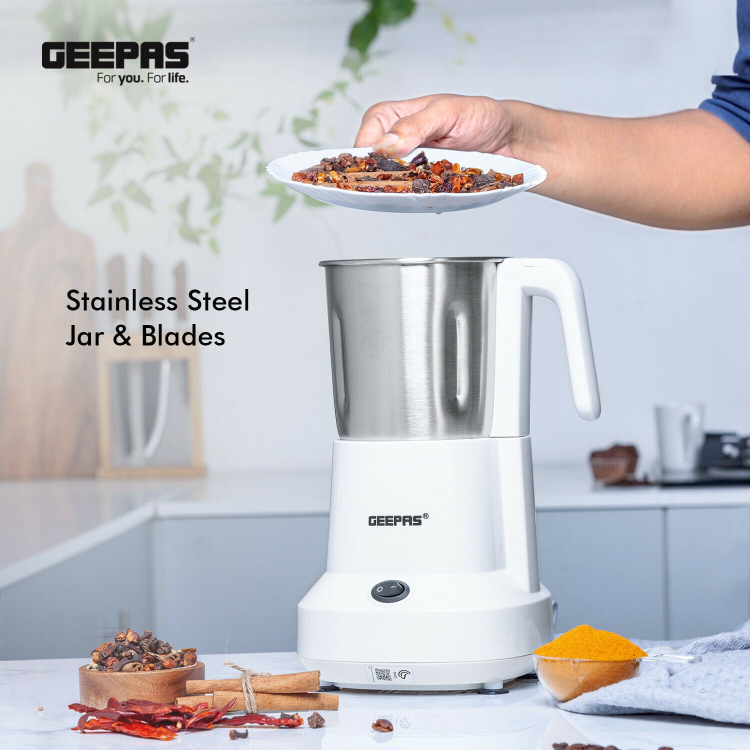 Shop Geepas Electric Grinder Coffee| Electric Machine | Halabh