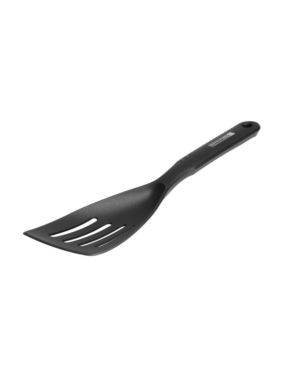 Royalford Nylon Tilted Slotted Spatula Black