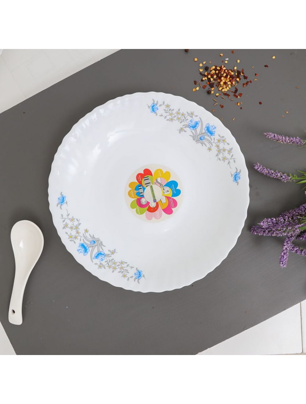 Royalford Opal Ware Romantic Soup Plate 9 Inch