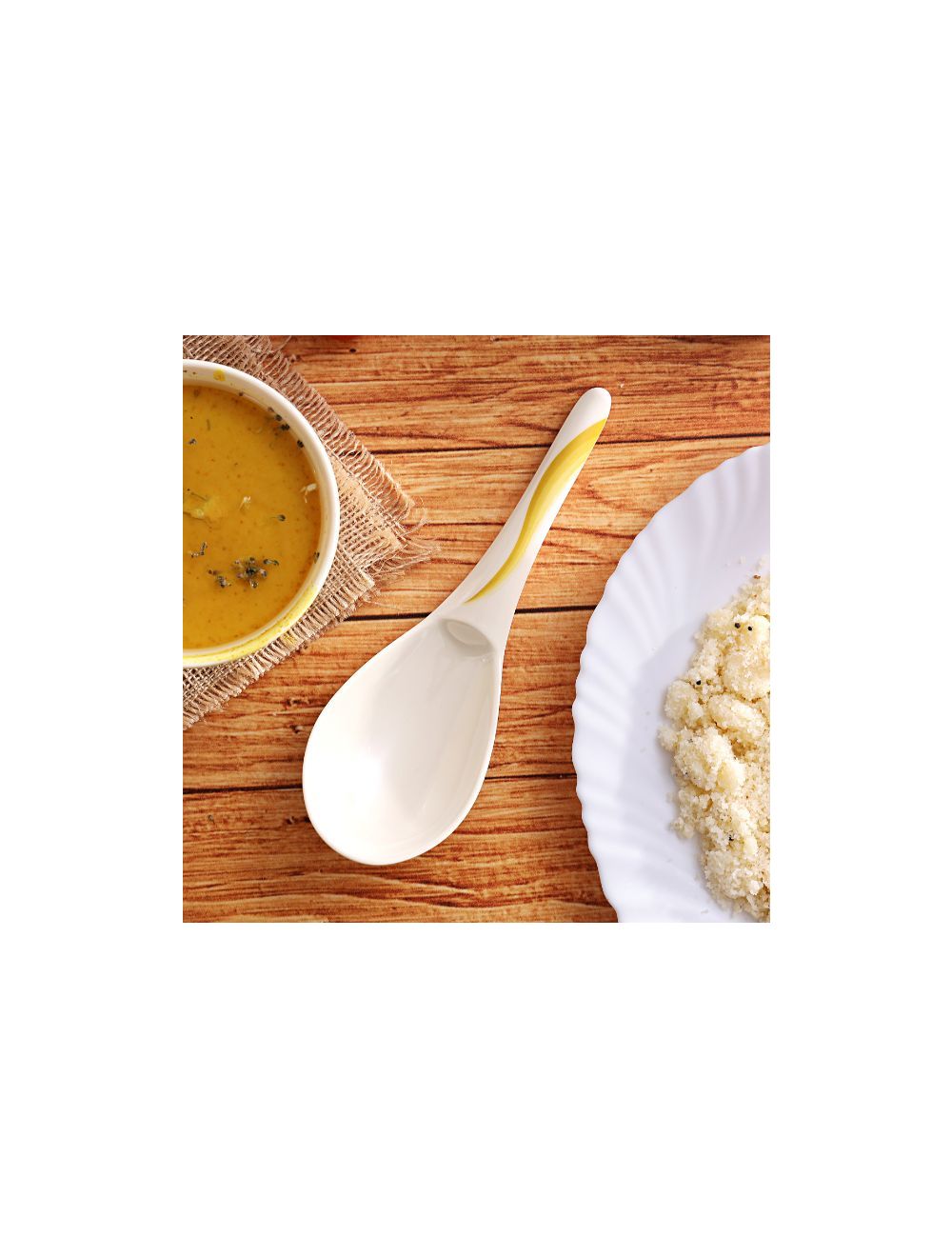 Royalford Melamineware 8.5 Inch Super Rice Spoon Orange