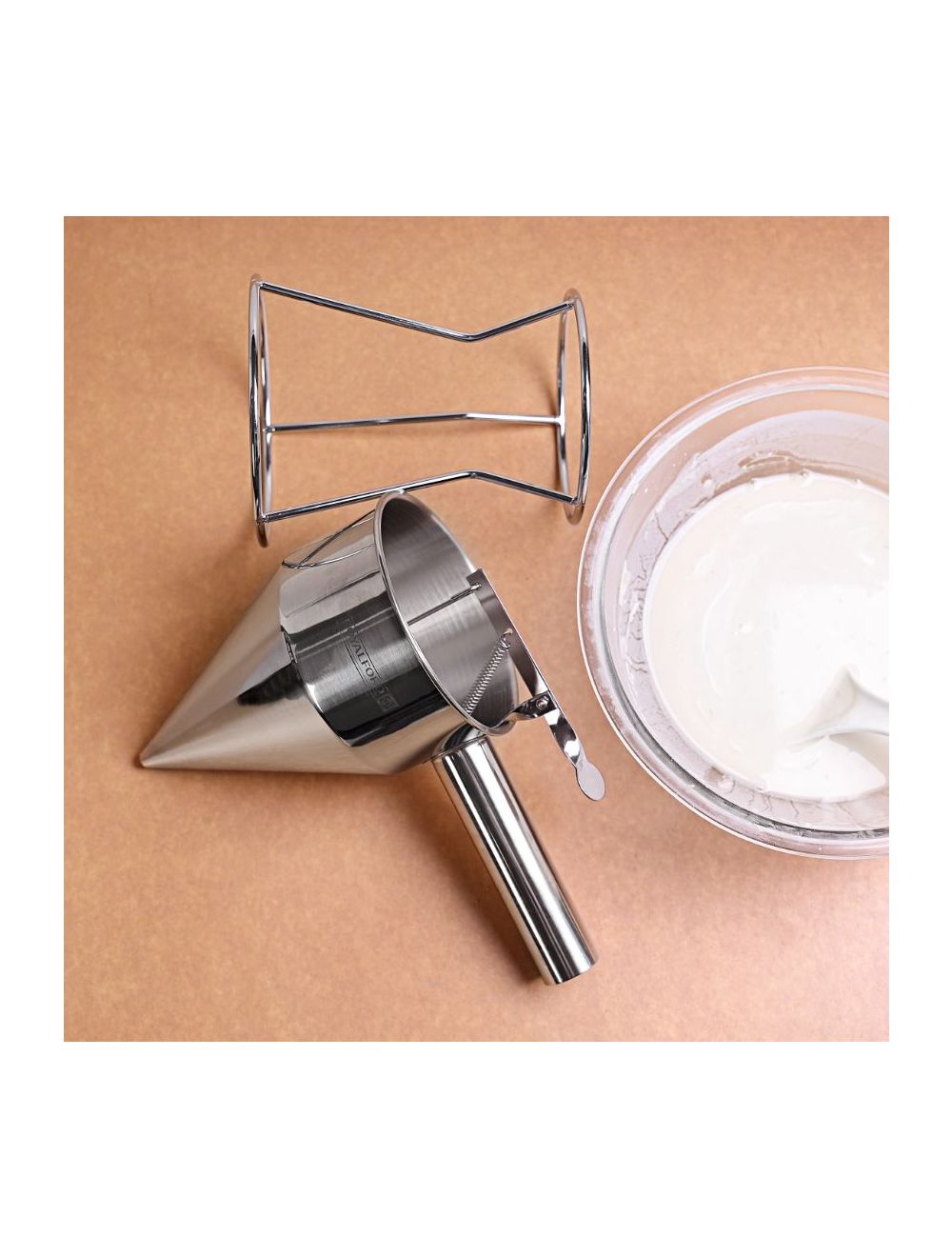 Royalford Stainless Steel Pan Cake Dispenser Silver