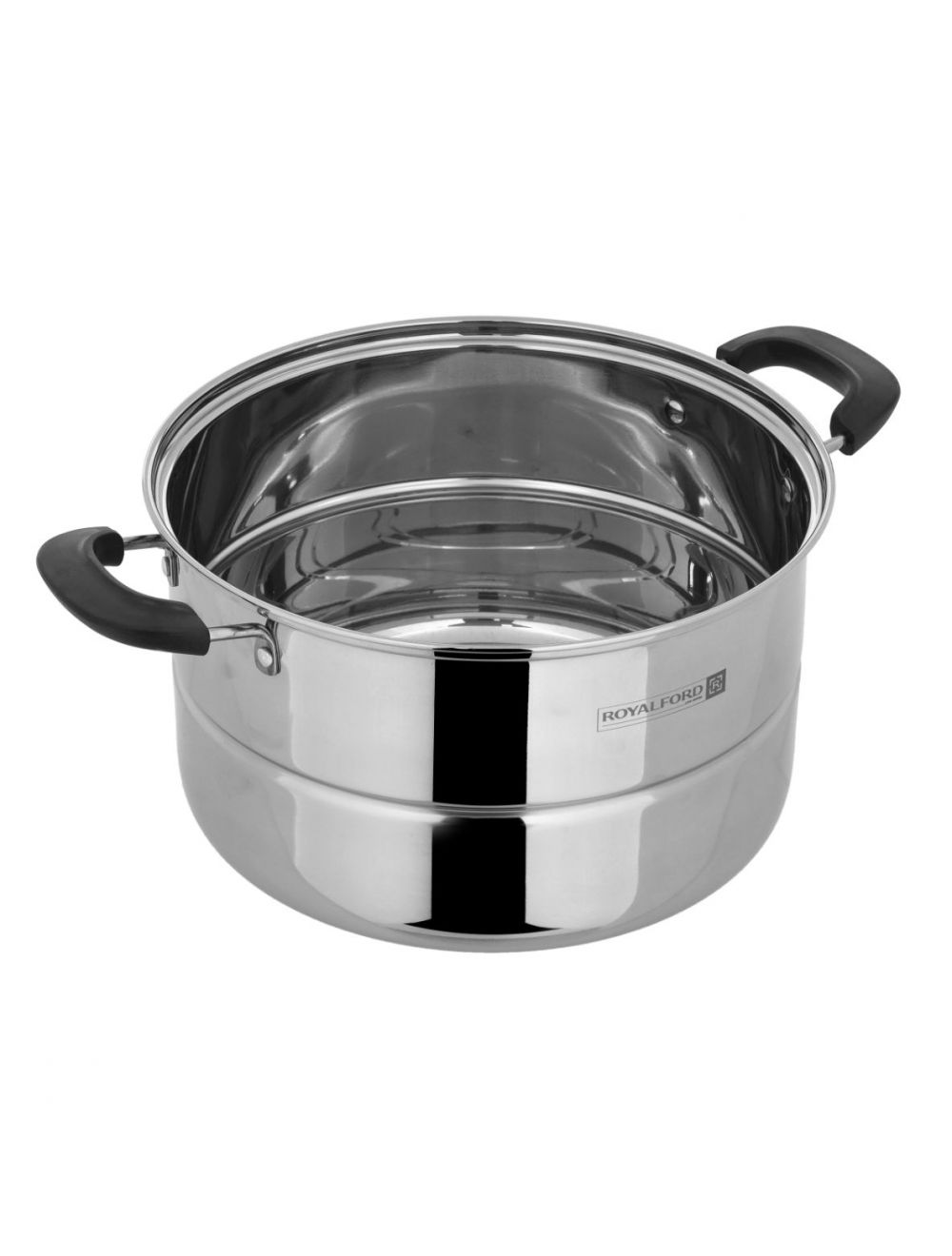 Royalford 7.3L Double Layer Steamer Pot Silver