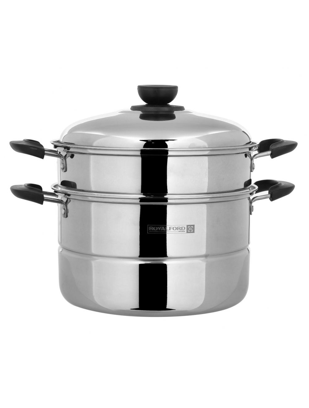 Royalford 7.3L Double Layer Steamer Pot Silver