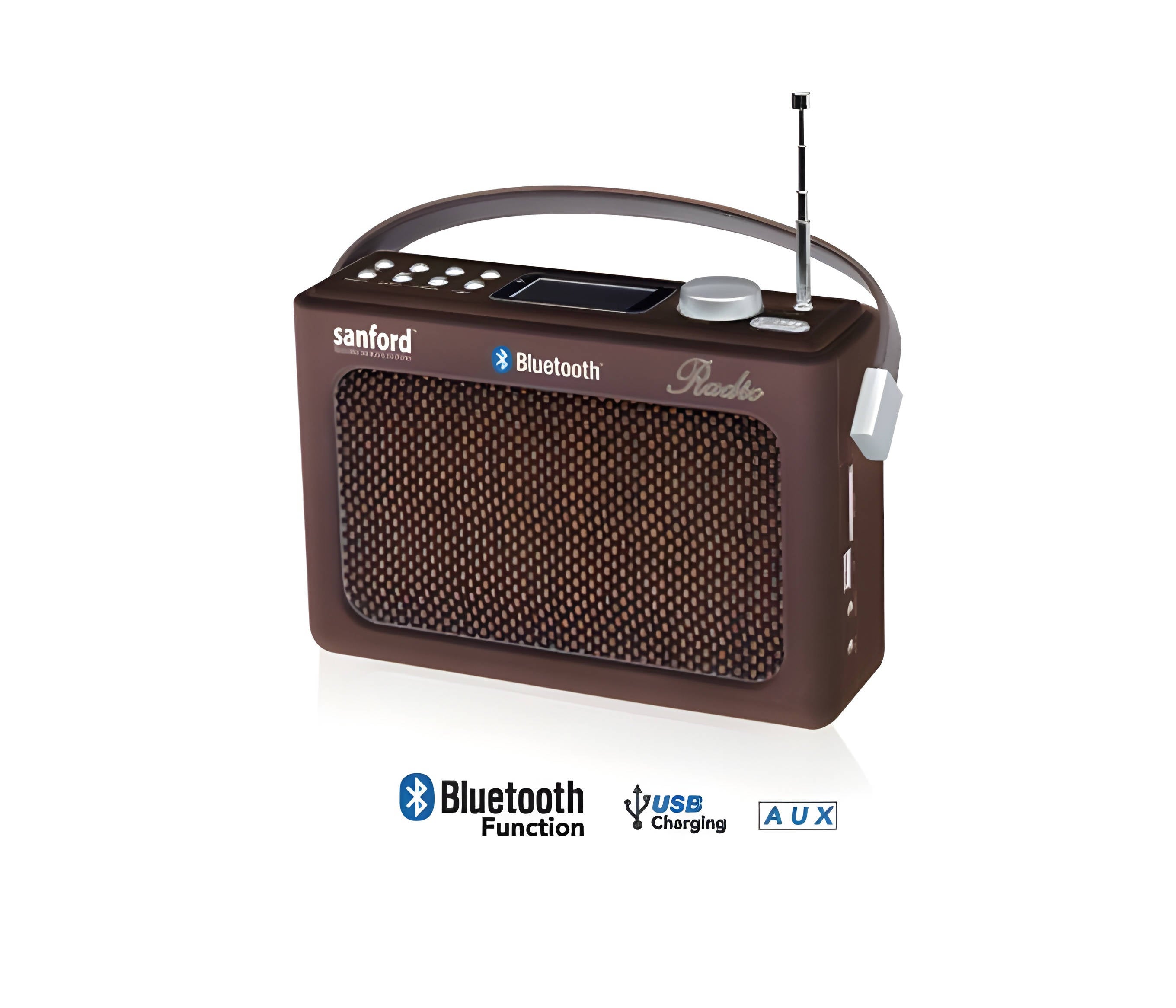 Sanford Portable Radio Brown