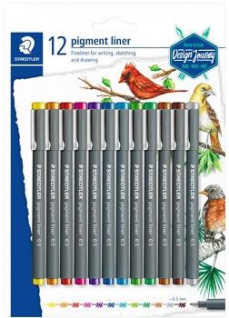 Staedler Pigment Liner 0.5mm Set 12col ST-308-05SBK12