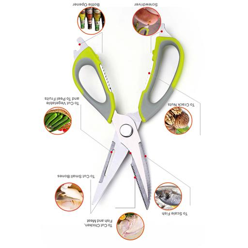 Royalford RF7660 7 In 1 Kitchen Scissor Multi Purpose Stainless Steel Home & Kitchen Utility Shear