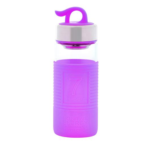 Royalford RF8307 Silicon Sleeve Glass Bottle | 400ml | BPA & PVC Free