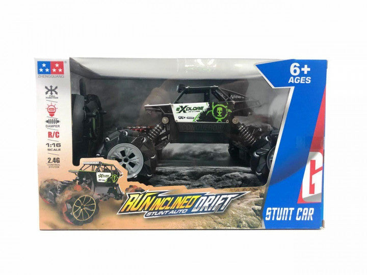 لعبة سيارة دريفت بجهاز تحكم عن بعد 4WD RC Car 1:16 2.4G Stunt Drift Run مائل