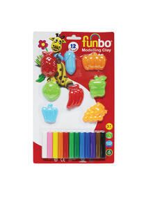 Funbo Modelling Clay 150g 12 Colors 8 Fruit 3D Moulds FO-MC-150-12+8M