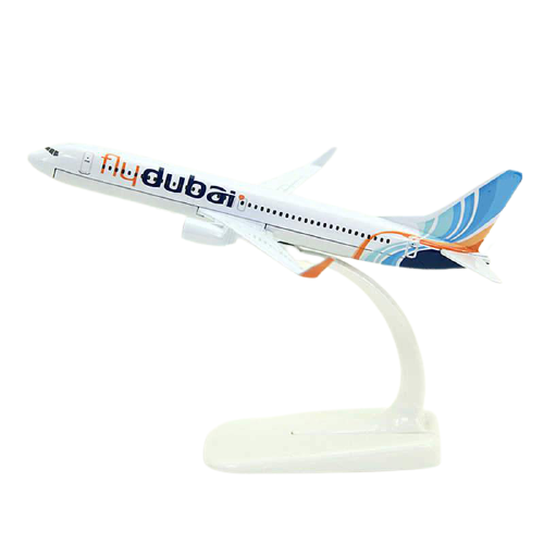 1:400 16cm Scale Airplanes Boeing 737 B737 Dubai Fly Airlines Airplane Model Metal