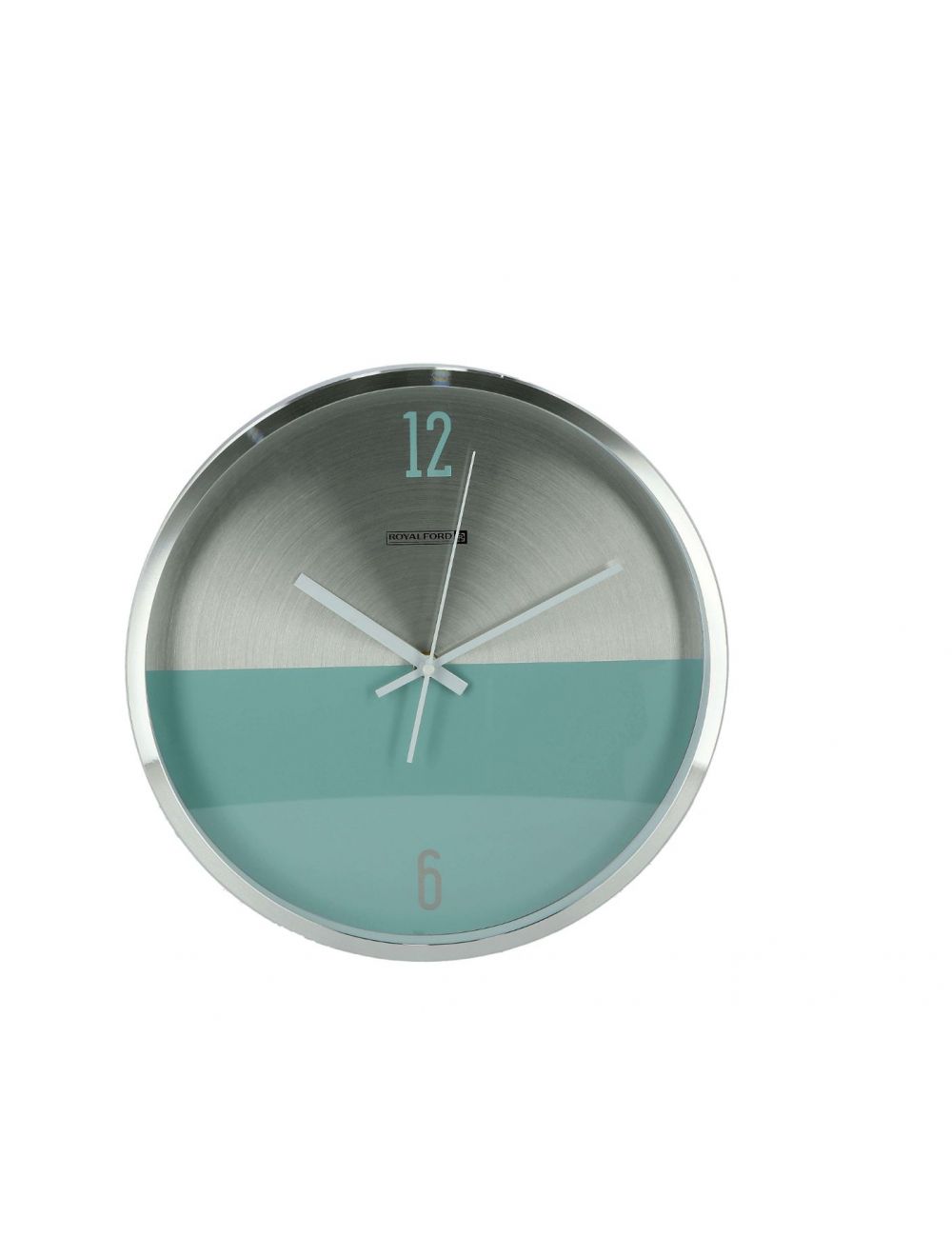 Royalford Wall Clock Aluminum Frame Silver